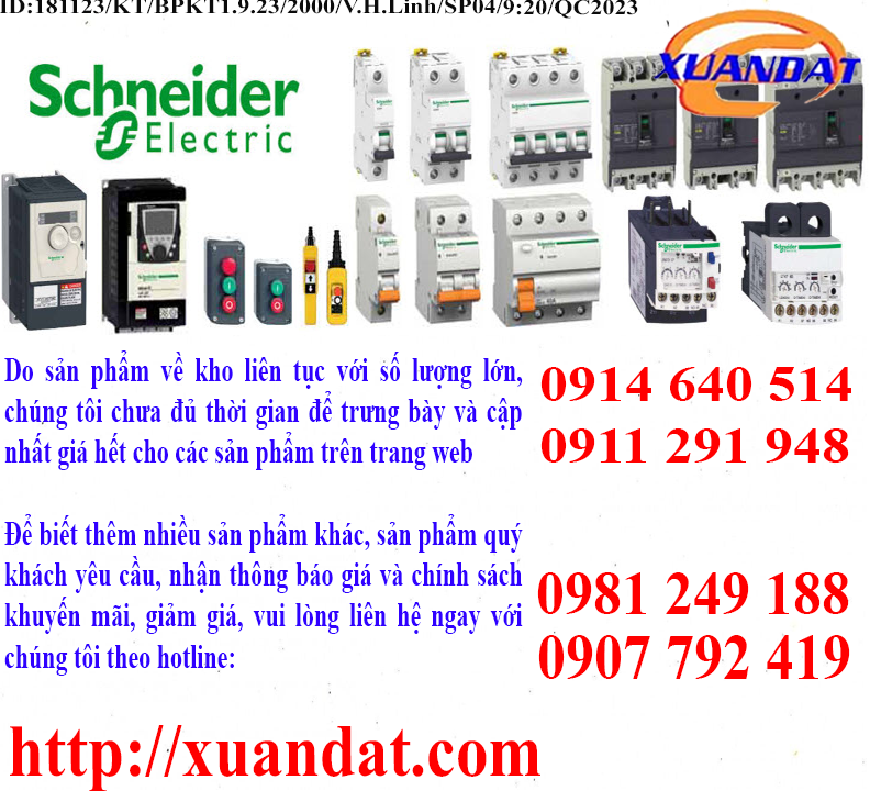 Phân phối thiết bị điện Schneider chính hãng, giá sỉ toàn quốc